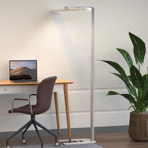 Desk Lamp for Home Office with Remote, Modern Eye- Caring Desk Light with Timing Function 48W Bright 5 Brightness,Standing Desk Lamp for Reading Study Office Drawing Room Crafts Meeting Room