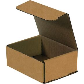 Boxes Fast BFM542K Corrugated Cardboard Mailers, 5 x 4 x 2 Inches, Tuck Top One-Piece, Die-Cut Shipping Cartons, Small Brown Kraft Mailing Boxes (Pack of 50)