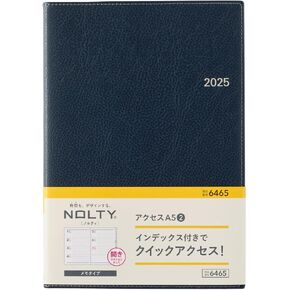 NOLTY Access A5-3 Weekly Planner 2025, Japanese Edition, Navy