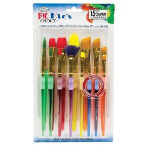 Royal Brush Big Kid's Choice Value Pack Brushes, 15 Pieces