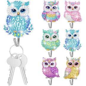 EEEKit Diamonds Painting Adhesive Hook, Diamond Art Wall Hook Key Holder Wall Mounted for Coat Towel Hat Bag