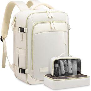 LOVEVOOK Travel Backpack Carry on Flight Approved, Personal Item Travel Backpack for Women, Waterproof 40L Large Laptop Backpack fit 17 inch Laptop with 3 Packing Cubes
