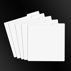 sdroceRyaM 12.9 Inches Vinyl Record Dividers Hard PP Material Category Tab Double-Side Plastic Record Guides for LP, Album Crate, Bookshelf Organizer,White, 5pcs