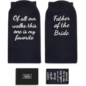 sockfun Father Of The Bride Gifts, Father Of The Bride Socks Men Wedding Socks Gifts For Father In Law Black