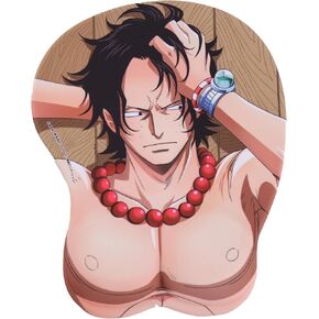 Anime Ace 3D Mouse Pad with Soft Wrist Rest Gaming 3D Mousepads 2Way Skin (MP-ACE)
