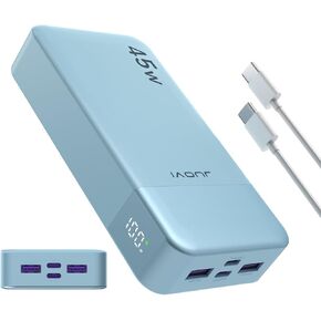 Power Bank, 20000mAh 45W Portable Charger, PD3.0 QC4.0 Fast Charging with LED Display, 2 USB-C, 2 USB-A, Battery Pack for iPhone 15 14 13 Series, MacBook, Galaxy, iPad, and More (Green)