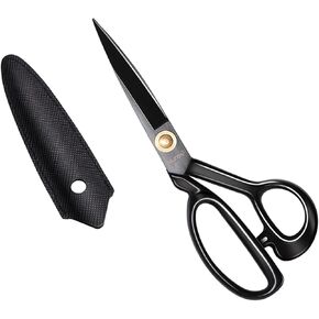 WUTA Heavy Duty Scissors Fabric Scissors 9 inch Leather Scissors Sharp Sewing Shears for Wrapping Paper Cutting Leathercraft Tool