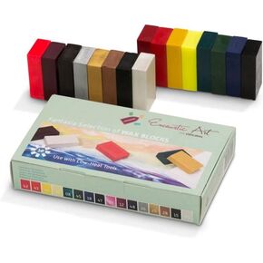 Encaustic Art The Original -FANTASIA SELECTION Set of 16 -Encaustic Wax Block Colors Set - Beeswax For Encaustic Art Supplies- Non-Toxic, Handcrafted in Germany