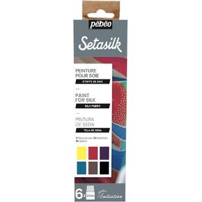 Pebeo Initiation Set 6X20ML Setasilk, Assorted