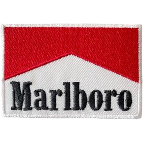 NH Red Cigarette Iron On Patch - Embroidered Applique Patches for Jackets, Jeans, Clothes Decorative, Backpacks, Bag, Handkerchief, etc., 3x1.8 inches