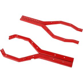 Heavy Duty Wheelbase Adjustable Metal Chassis Frame Rail Set for 1/10 RC Crawler Axial SCX10 III Gladiator Wrangler Upgrade Part (black)