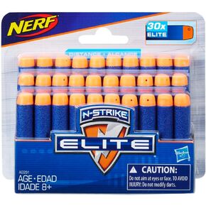 Nerf Darts 30 Pack Refill For Elite Blasters -- Official N-Strike Elite Darts -- For Kids, Teens, Adults , Blue