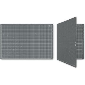 iMAT Flip Cutting Mat_Note A1 (Cm Version), 24"x36" (60x90 cm), Foldable, Ideal for Crafts, Paper Cutting, Large Leather and Cloth Projects, Sketching, Drawing (Ash Grey)
