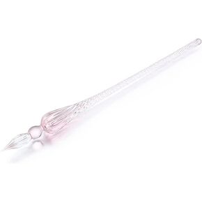 Handmade Glass Dip Pen,Glass Signature Pen,Crystal Vintage Dip Pen,for Writing, Drawing, Signatures, Calligraphy Pens Drawing Media,Painting, Drawing and Art Supplies (White)
