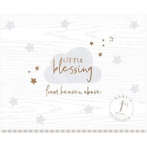 C.R. Gibson Little Blessing Baby's First Year Calendar Memory Book, 11" x 18"