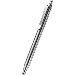 Titanium Ballpoint Pen 5.34“ Push Pen Clip to Retract Refill Pocket Pen for Everyday Carry Compact Size