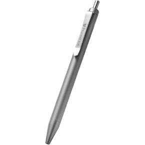 Titanium Ballpoint Pen 5.34“ Push Pen Clip to Retract Refill Pocket Pen for Everyday Carry Compact Size