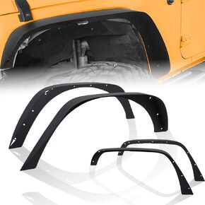 Inner Fender Liner Front & Rear Wheel Well Liners for 2007-2018 Jeep Wrangler JK & JKU Unlimited 2/4 Doors Bolt-on Style