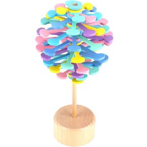 Wooden Stress Relief Toy Decompression Wand Sequence Toy Decoration for Children (Macaron Color)