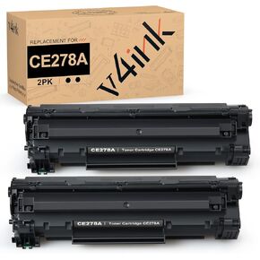v4ink 4PK Compatible CE278A Toner Cartridge Replacement for HP 78A CE278A Toner Cartridge Black Ink for HP Pro M1536dnf MFP P1606dn P1600 P1566 P1560 Printer