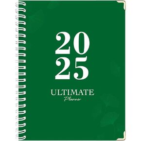 2025 Planner - A4 Weekly and Monthly Planner to Achieve Goals 8.5" x 11", Spiral Bound, Monthly Lables, Ideal for School Office Supplies, Watercolor Flowers