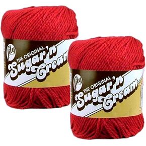 Sugar'N Cream Yarn - Solids-Country Red