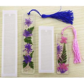 Hilitand 2Pcs Multifunction DIY Bookmark Silicone, Resin Bookmark for Making Resin Pendant Handcrafts, White Color