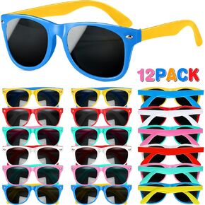 GIFTINBOX Kids Sunglasses Bulk, 12Pack Kids Sunglasses Party Favor with UV400 Protection for Boys and Girls, Gift for Birthday, Beach, Pool Party favors, Goody Bag Stuffers in Kuwait