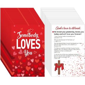200 Pcs Gospel Tract Card Salvation Cards Pocket Holy Postcard Prayer Postcards Christian Inspirational Bible Verses Bookmark for Christian Gift Women Men (Vibrant Color,Somebody Loves You)