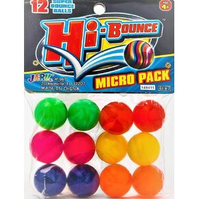 2CHILL Super Hi Bounce Bouncy Balls (12 Balls Assorted Style) JA-RU Small Toys Party Favors Racketball Kids Prize Giveaways Gift Toy Bouncy Balls for Kids Ball Gift Set. 967