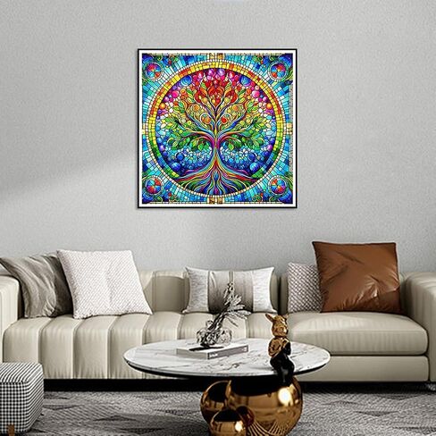 Acudotr Diamond Painting Kits for Adults, 5D DIY Diamond Art Kits for Beginners, Full Drill Diamond Painting Kits for Home Wall Decor, Tree of Life, 12x12 Inch in Saudi Arabia