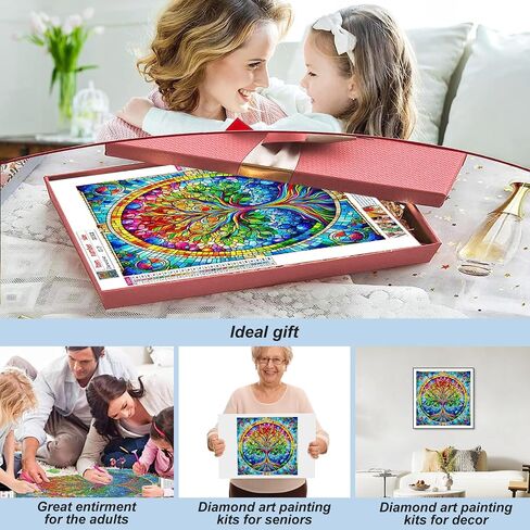 Acudotr Diamond Painting Kits for Adults, 5D DIY Diamond Art Kits for Beginners, Full Drill Diamond Painting Kits for Home Wall Decor, Tree of Life, 12x12 Inch in Saudi Arabia