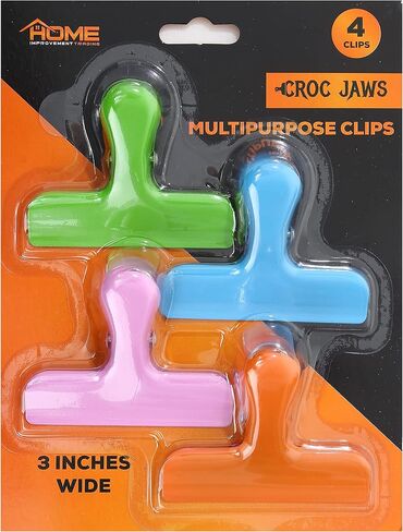 Croc Jaws Chip Clips, Stainless Steel, 3 Inches, Pack of 8, Multicolor in Saudi Arabia