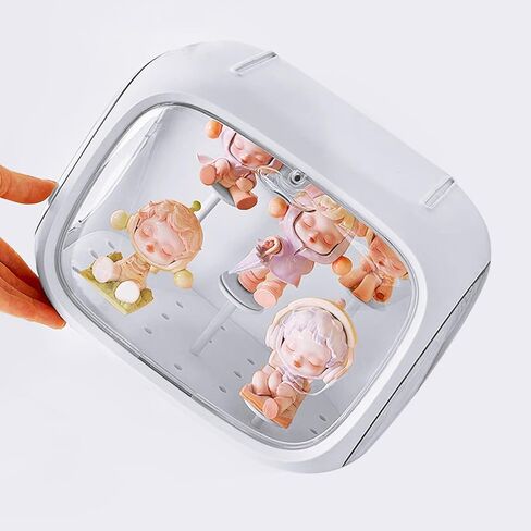 حافظة عرض RHBLME للأشكال، حافظة عرض لـ Popmart مع حامل عرض قابل للتعديل، حافظة عرض صغيرة مقاومة للغبار والرطوبة مع باب متوافقة مع شخصيات الأكشن من مقتنيات Lego in Kuwait