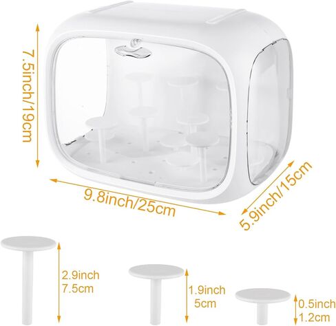 حافظة عرض RHBLME للأشكال، حافظة عرض لـ Popmart مع حامل عرض قابل للتعديل، حافظة عرض صغيرة مقاومة للغبار والرطوبة مع باب متوافقة مع شخصيات الأكشن من مقتنيات Lego in Kuwait