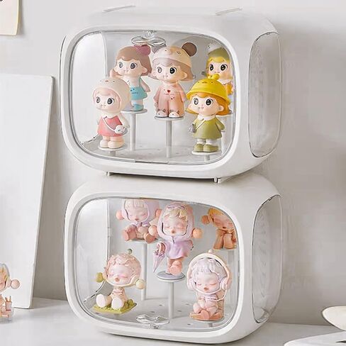 حافظة عرض RHBLME للأشكال، حافظة عرض لـ Popmart مع حامل عرض قابل للتعديل، حافظة عرض صغيرة مقاومة للغبار والرطوبة مع باب متوافقة مع شخصيات الأكشن من مقتنيات Lego in Kuwait