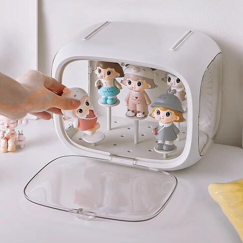 حافظة عرض RHBLME للأشكال، حافظة عرض لـ Popmart مع حامل عرض قابل للتعديل، حافظة عرض صغيرة مقاومة للغبار والرطوبة مع باب متوافقة مع شخصيات الأكشن من مقتنيات Lego in Kuwait