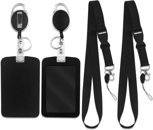 Badge Holder Retractable Clip, Set of 2, Break Away Lanyards for Id Badges and Keys, Id Card Holder Retractable for Office, School, Teacher Lanyard with Id Holder, Nurse Badge Reel. in Saudi Arabia