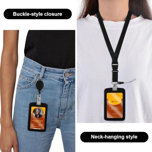 Badge Holder Retractable Clip, Set of 2, Break Away Lanyards for Id Badges and Keys, Id Card Holder Retractable for Office, School, Teacher Lanyard with Id Holder, Nurse Badge Reel. in Saudi Arabia