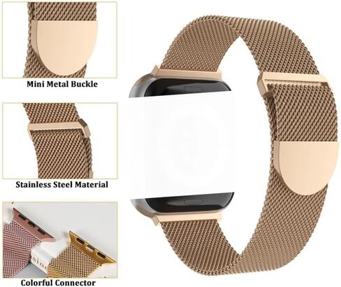 تتوافق أحزمة ساعة AXTECHS Milanese Loop Style مع أحزمة ساعات Apple بمقاسات 38 مم 40 مم 41 مم 42 مم 44 مم 45 مم 49 مم iWatch Series 9 8 7 6 5 4 3 2 1 SE Ultra Ultra 2، وهي مصنوعة من الفولاذ المقاوم للصدأ للرجال والنساء. in Kuwait