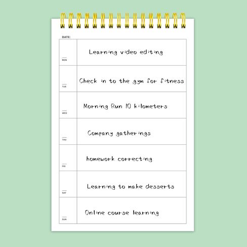 Weekly Planner ，5 X 8.25 inches - Undated Daily to-Do List Notepad, Spiral Bound,100gsm Paper,50 Sheets,Ideal for Men, Women, School, and Home，White in Saudi Arabia