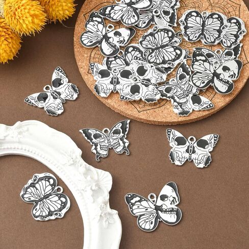 DanLingJewelry 30Pcs 6 Styles Alloy Cute Dog Charms Printing Happy Dog Charms Enamel Animal Pet Dog Charms for DIY Keychain Necklace Making in Kuwait