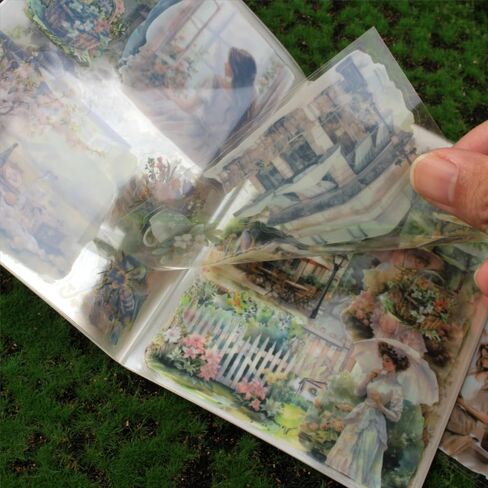 Spring Landscape Pre-Cut Journal Sticker Book for Junk Journaling, Transparent PET Stickers for Scrapbook Supplies, Scrapbooking, Collage, Planners, Bujo, 20 Sheets in Saudi Arabia