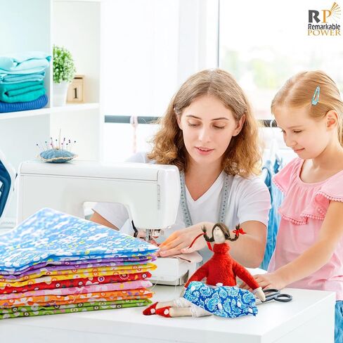 RP Remarkable Power, 14 Pack Cotton Fabric Square Quilting 20"x20" Flower Printed Patchwork Fabric Fat Quarter Floral Craft Fabric Bundles for DIY Sewing Crafts (7 Colors) in Saudi Arabia