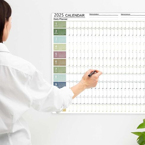 Reofrey 2025 Yearly Planner Schedule Calendar Full Year Calendar One Page, 29.2" X 20.7" Annual Year Round Large Wall Calendar, Thick Paper Poster Calendar with Stickers for Office Academic or Home in Kuwait