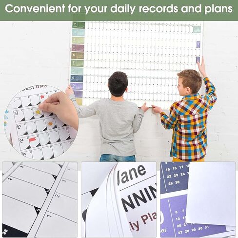 Reofrey 2025 Yearly Planner Schedule Calendar Full Year Calendar One Page, 29.2" X 20.7" Annual Year Round Large Wall Calendar, Thick Paper Poster Calendar with Stickers for Office Academic or Home in Kuwait