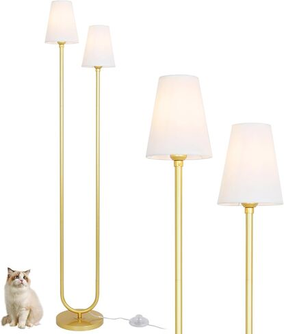 HMVPL Floor Lamps for Living Room, Modern Black Floor Lamp with Fabric Lampshade, Industrial Standing Lamp with On/Off Foot Switch, Farmhouse Tall Lamp for Living Room Corner Bedroom Office(66") in Saudi Arabia