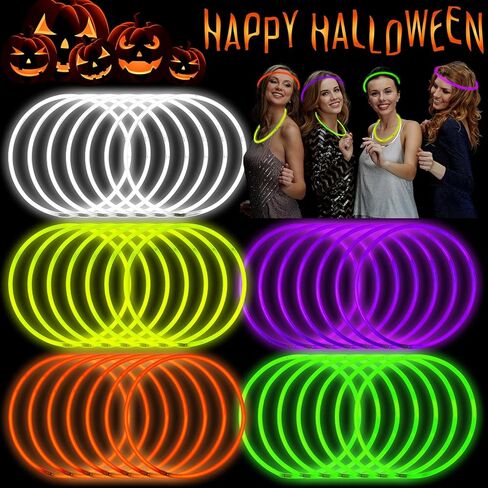 100 جهاز كمبيوتر شخصى عيد الهالوين 22 بوصة توهج العصي السائبة توهج القلائد مع موصلات توهج في الظلام القلائد تضيء قلادة النيون لعيد الهالوين عيد ميلاد عطلات الزفاف مهرجان الطرف الديكور in Kuwait