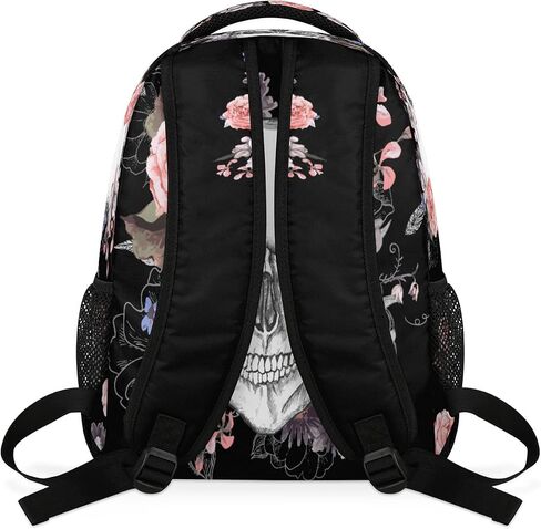 حقيبة ظهر مدرسية للكمبيوتر المحمول من Sugar Skull Flower مع جيوب متعددة للمشي لمسافات طويلة على الكتف حقيبة ظهر جامعية كبيرة للرجال والنساء والأطفال in Kuwait
