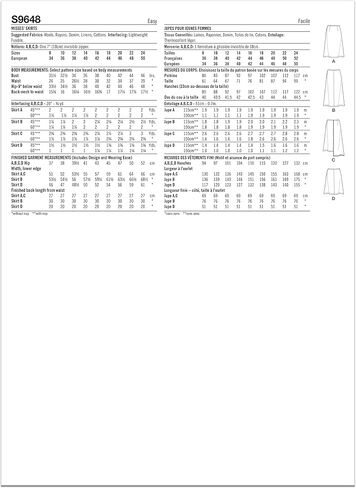Simplicity Misses' Skirts Sewing Pattern Kit, Code S9648, Sizes 8-10-12-14-16, Multicolor in Saudi Arabia